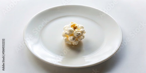 Wallpaper Mural Minimalist Popcorn Delight: A Clean and Simple Aesthetic for Food Lovers and Snack Enthusiasts, Featuring a Single Popcorn Kernel Surrounded by Negative Space for a Striking Visual Appeal Torontodigital.ca