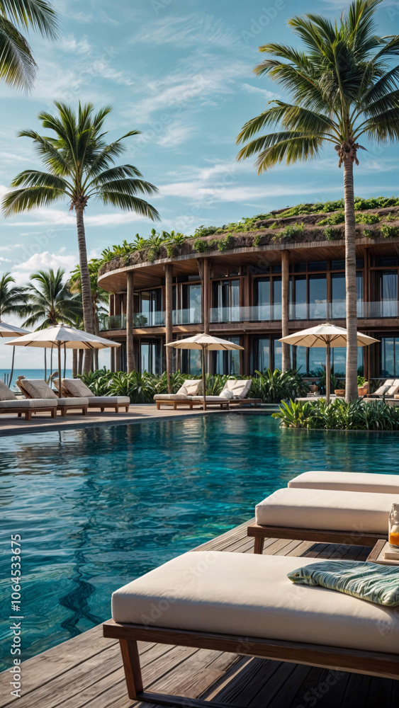 Obraz premium pool in resort