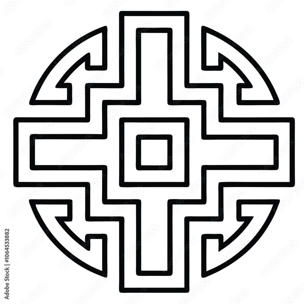 Greek meander pattern line art Greek meander pattern line art