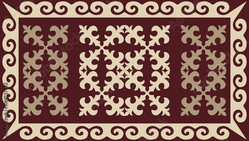 Kazakh nomadic tribes on background