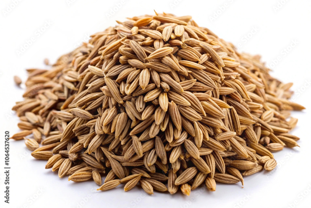 Cumin seeds, isolated on white background Cumin seeds, isolated on white background