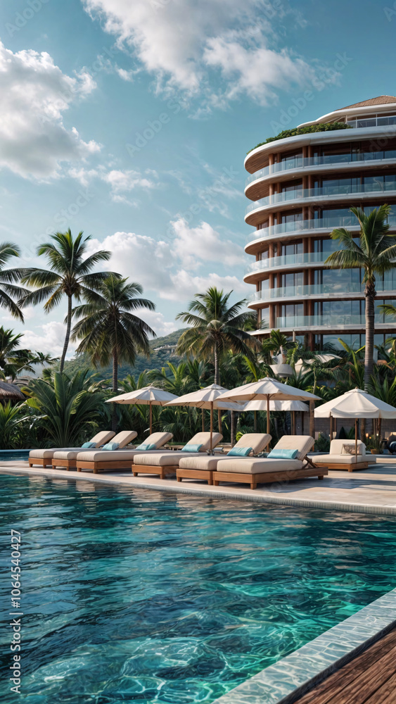 Fototapeta premium hotel swimming pool