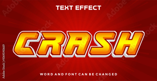 Crash font Text effect editable