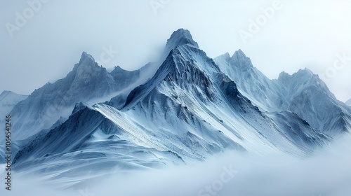 Majestic Snowy Mountains in the Clouds - Breathtaking Landscape Photography