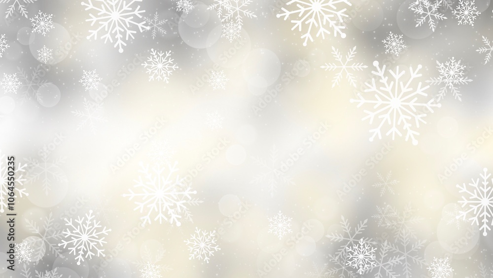 Abstract snowflake with bokeh backgrounds on gold backgrounds in Christmas Holiday , illustration Wallpaper Abstract snowflake with bokeh backgrounds on gold backgrounds in Christmas Holiday , illustration Wallpaper