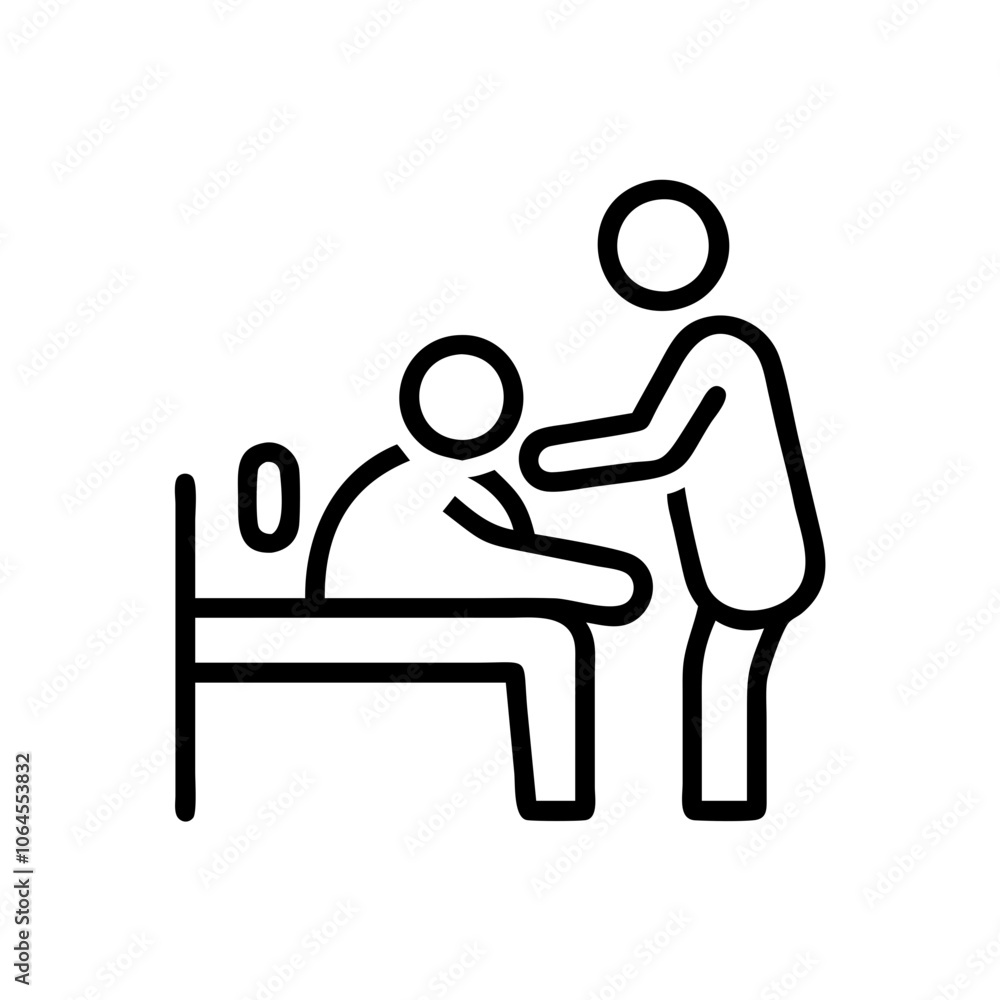 Professional Nursing Station Icon Vector Illustration Professional Nursing Station Icon Vector Illustration