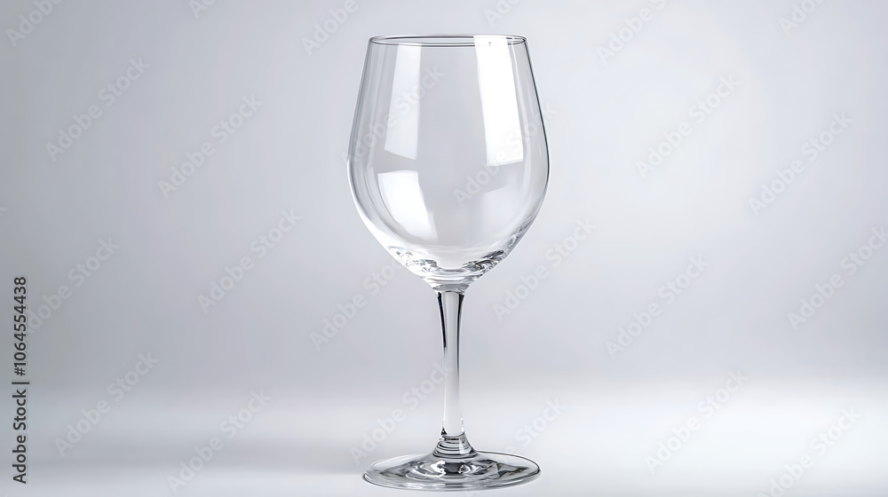 Glass goblet for white wine on a white background Glass goblet for white wine on a white background