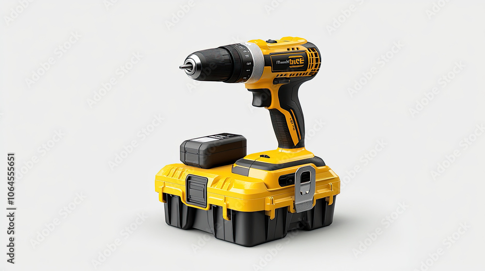 Obraz premium Hand drill, white background