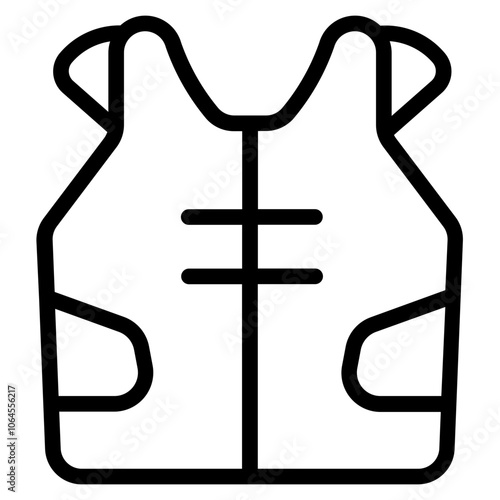 Body armor inserts Line Icon