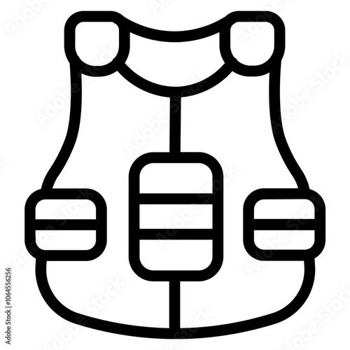 Body armor protector Line Icon
