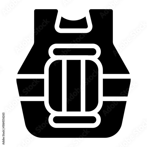 Body armor protector Solid Icon