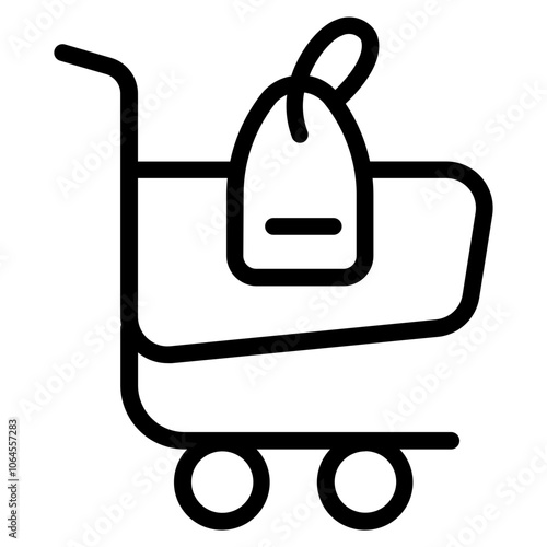 Cart price tag Line Icon
