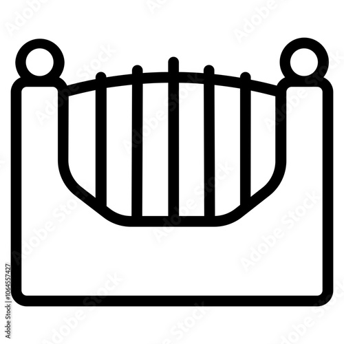 Closed fence Line Icon