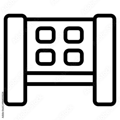 Privacy fence Line Icon