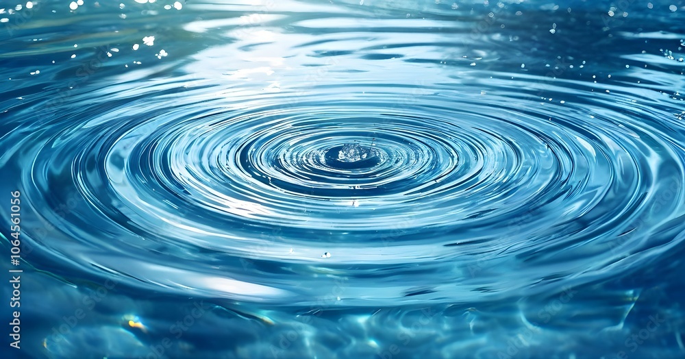 rippling water circles spreading outward from a central point, with soft, transparent overlays representing calm energy rippling water circles spreading outward from a central point, with soft, transparent overlays representing calm energy