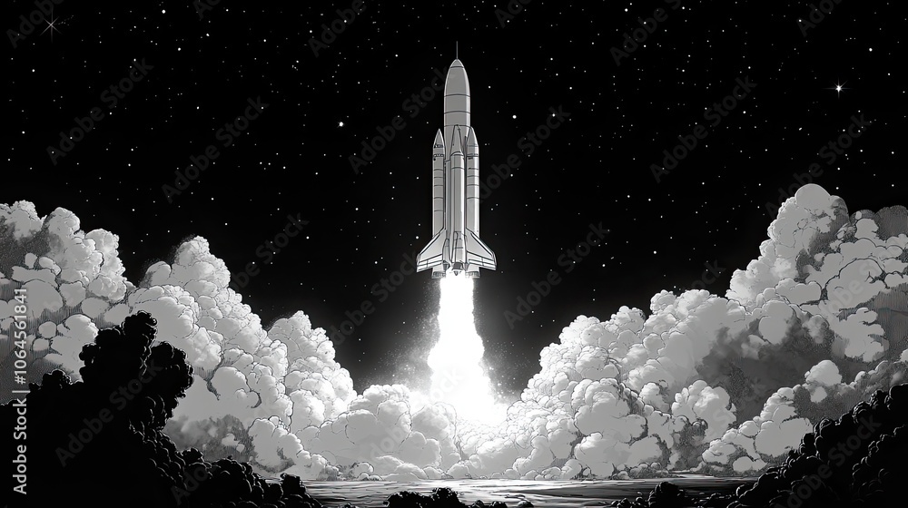 Fototapeta premium Rocket, Generative AI