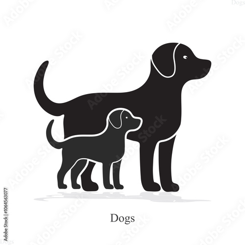 dog vector,Dogs Icon, dog symbol, Instagram for dogs, earliest depiction of dogs, icon, animal, unique dog, baby dogs, mother and baby dog
