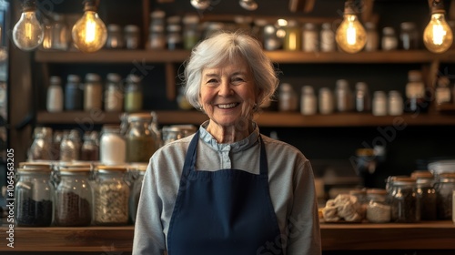 The Smiling Elderly Baker