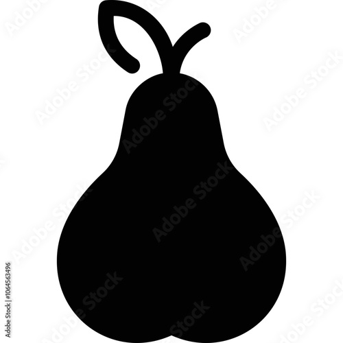 Simple vector icon on a theme pear
