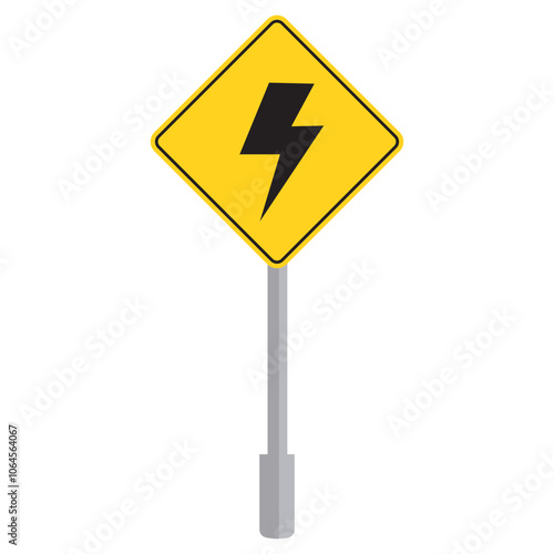 High Voltage Area Sign