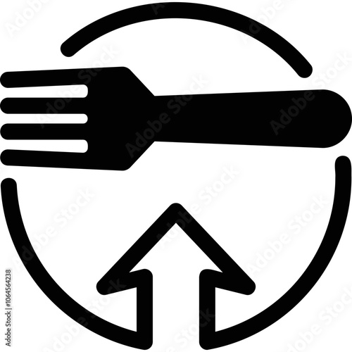 Simple vector icon on a theme food, calories