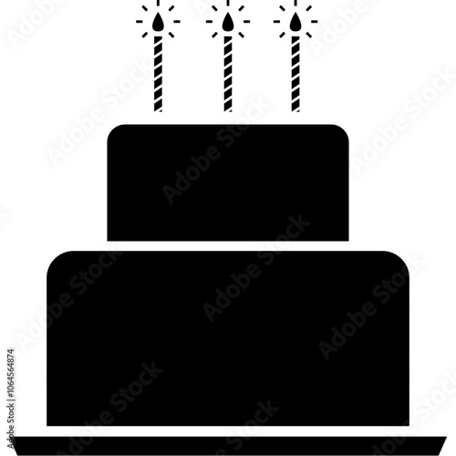 Happy birthday simple vector icon