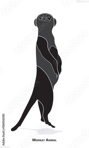 Meerkat Animal, icon, meerkat isolated on a white background.
