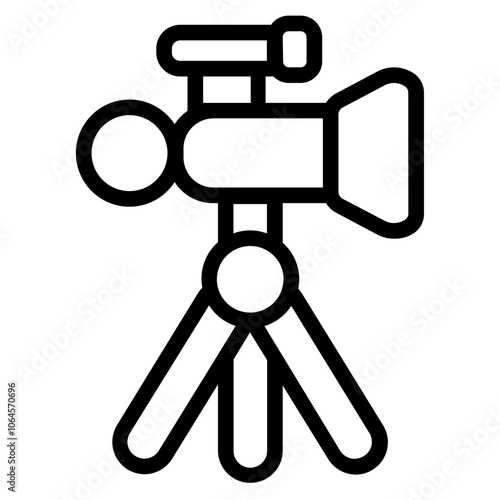 Reflector telescope Line Icon