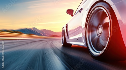 Dynamic Motion of a Sports Car on a Scenic Road