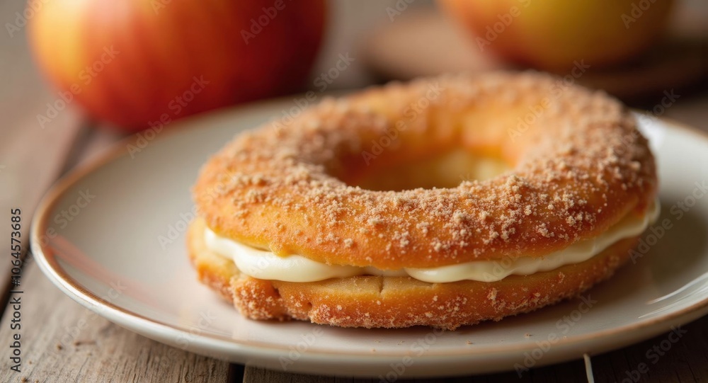 Delicious donut with creamy filling Delicious donut with creamy filling
