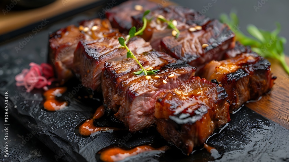 Flavored fried crops cyan soda and barbecued cuts of lamb Flavored fried crops cyan soda and barbecued cuts of lamb