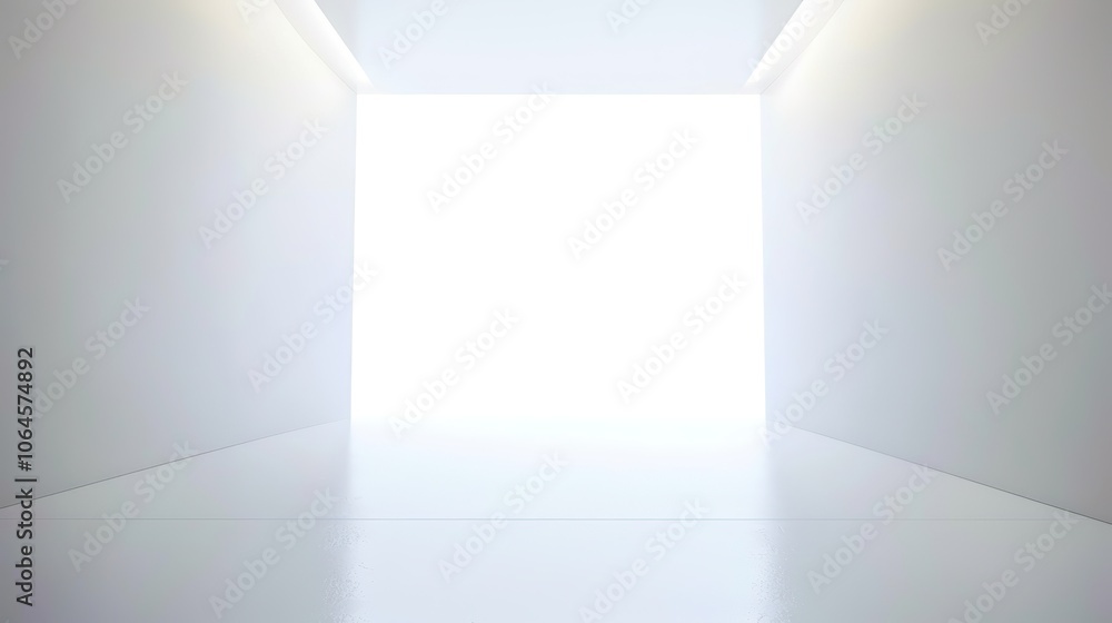 Fototapeta premium White Dynamic Display Background - a captivating and modern visual. The white dynamic background creates an engaging and stylish scene.