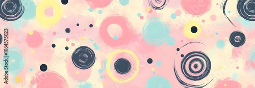 Abstract Watercolor Circles Pattern