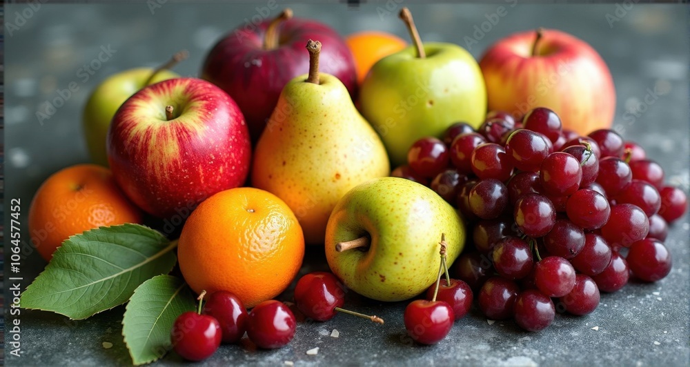 Assortment of fresh, vibrant fruits Assortment of fresh, vibrant fruits