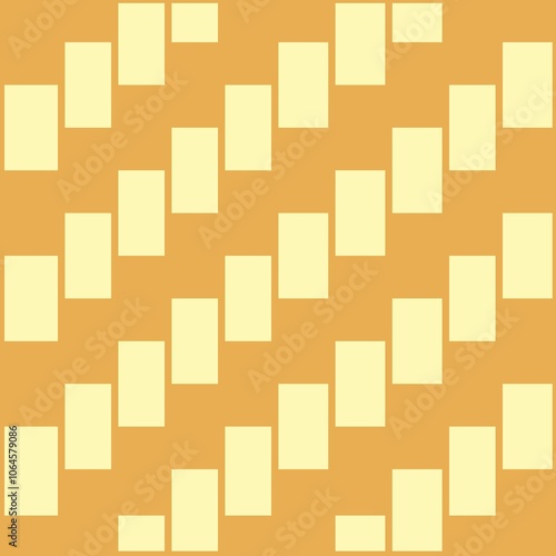 Abstract illustration featuring yellow rectangles on an orange background. This geometric pattern creates a bold visual effect, perfect for contemporary design projects and creative background