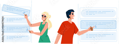 management priority task workflow vector. efficiency organization, scheduling productivity, planning execution management priority task workflow character. people flat cartoon illustration