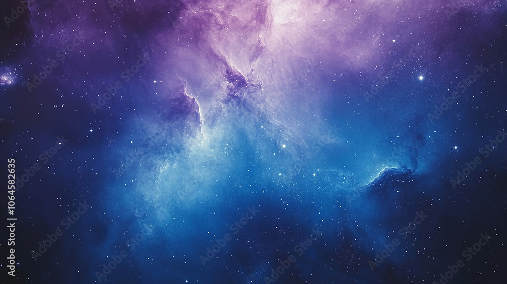 Ethereal blue to purple gradient with starry texture