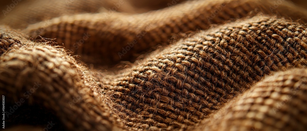 A close-up view of textured brown fabric showcasing its woven pattern and depth. A close-up view of textured brown fabric showcasing its woven pattern and depth.