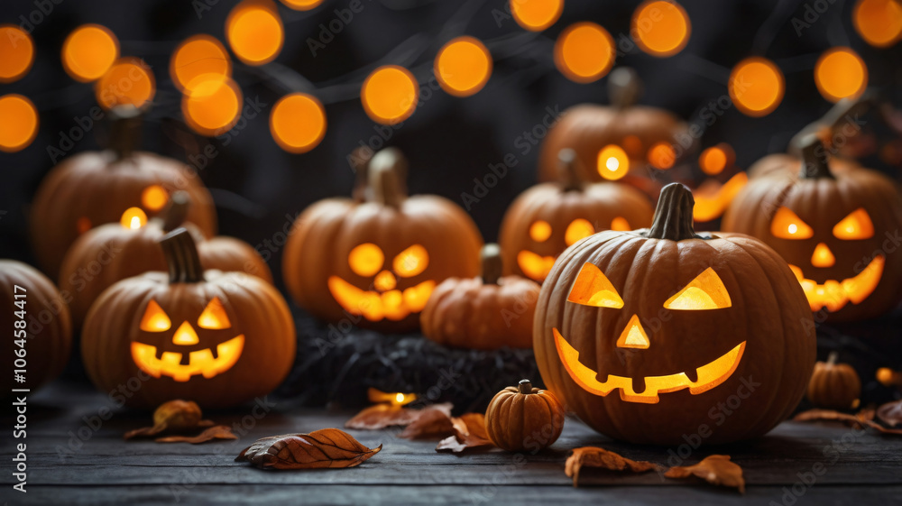 Fototapeta premium Halloween background. Premium illustration for banners, posters, greetings and other celebrations.
