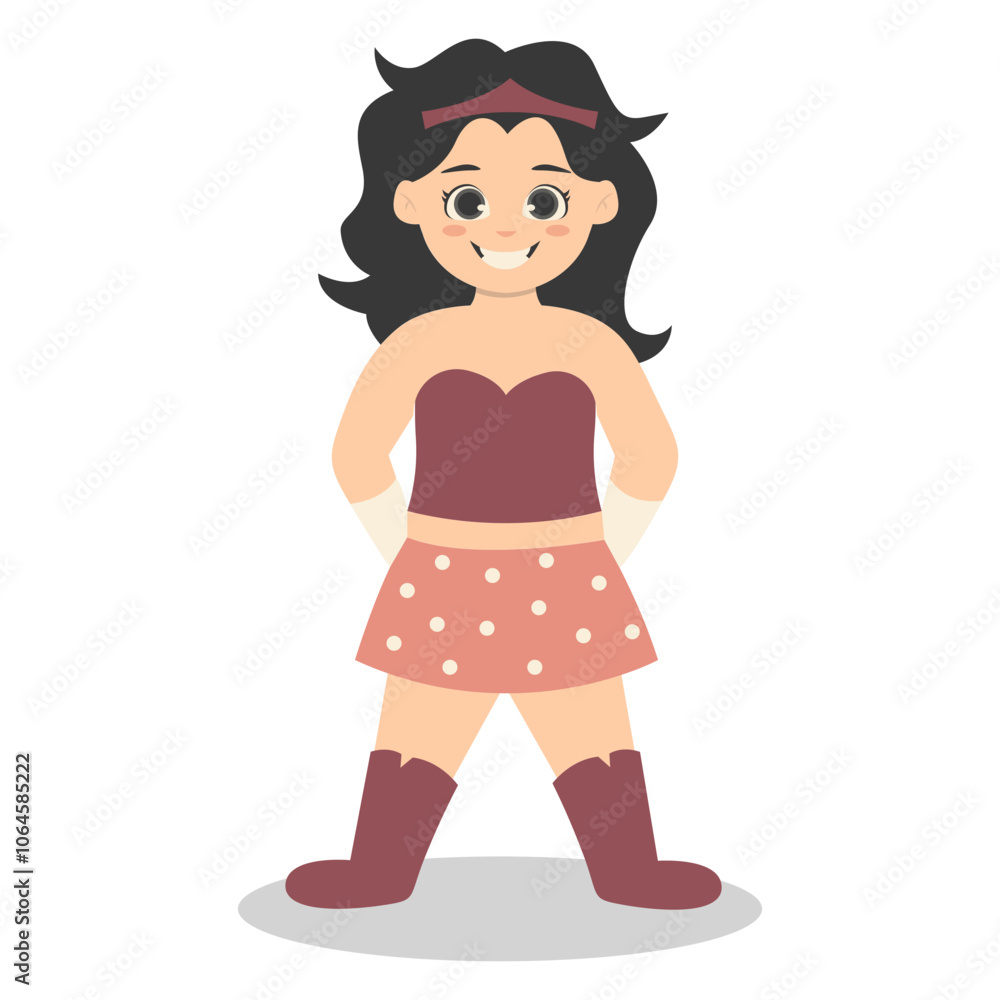 Children with Costume Superhero Illustration Isolated on White Background. Children with Costume Superhero Illustration Isolated on White Background.