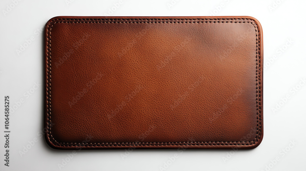 Dark brown leather panel with border, with copy space Dark brown leather panel with border, with copy space