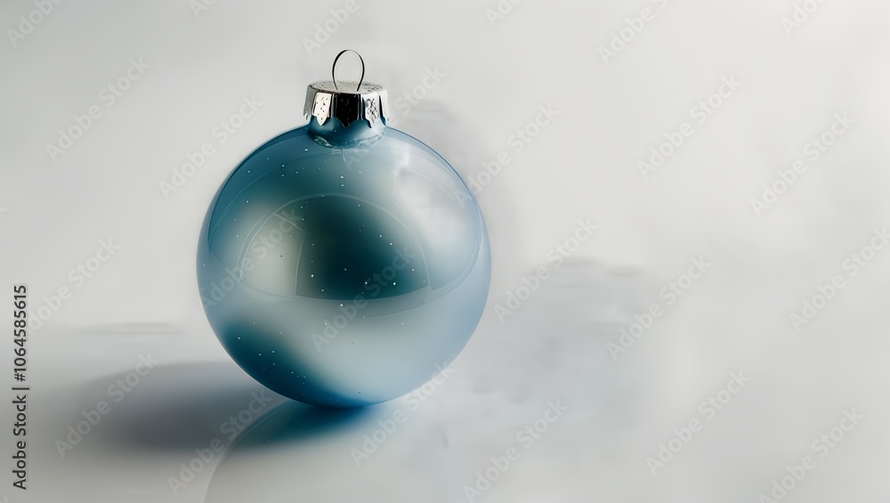 Light blue Christmas ball isolated on white background Light blue Christmas ball isolated on white background