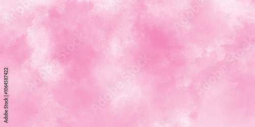 watercolor stain of pink paint with washes of watercolor, aquarelle paint paper textured canvas of pink soft color stains and splashes, hand painted soft and light cloudy watercolor background.