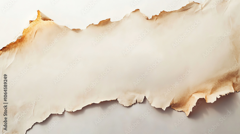 Fototapeta premium Natural torn paper strip, horizontal design