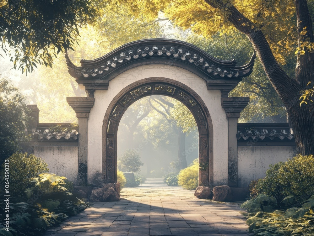 Fototapeta premium Tranquil Gateway to Serenity.