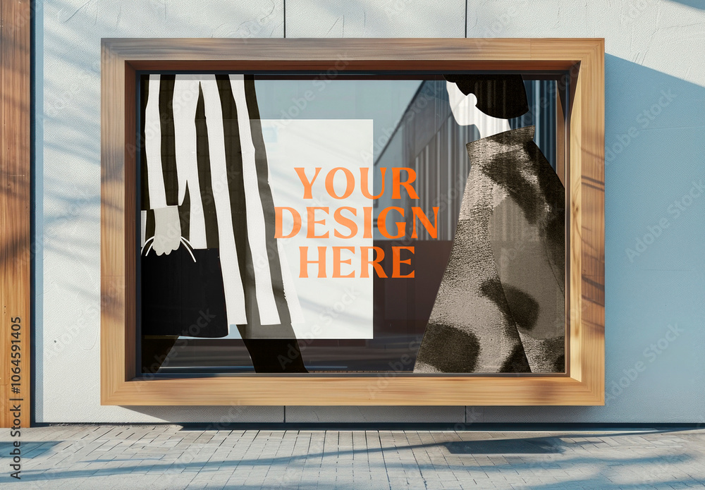 Storefront Window display Mockup With Generative AI Stock Template ...