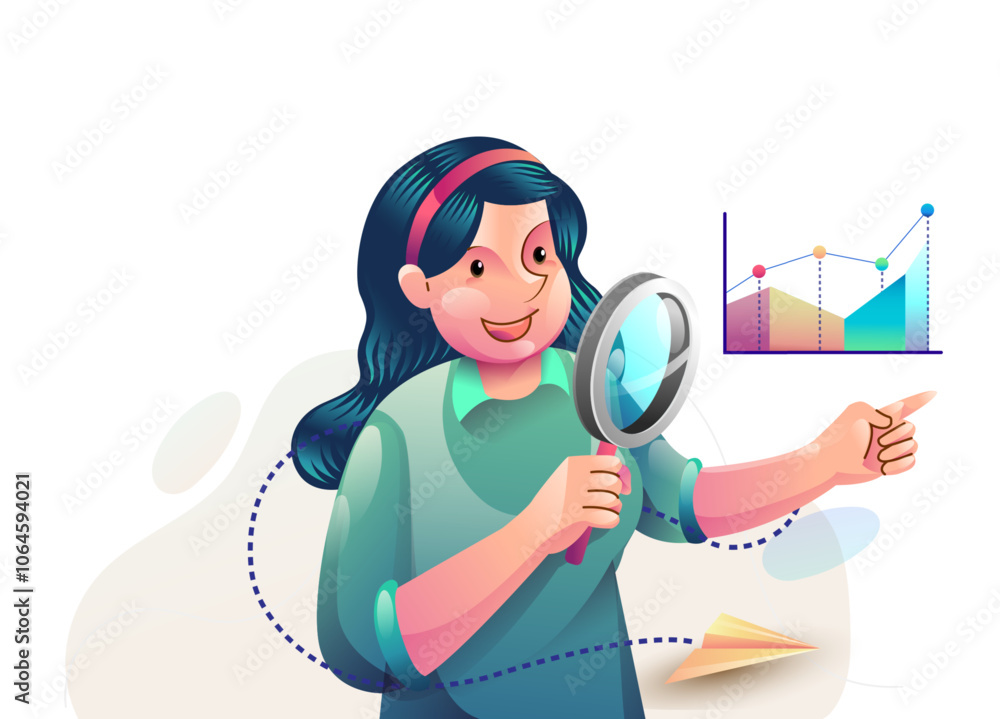 Digital marketing concept illustrations. Modern flat design illustration of Data Analysis.