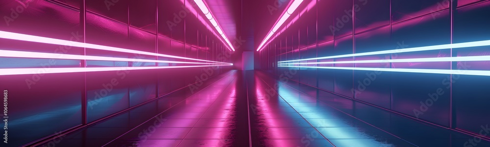 White background 3D room light abstract space technology tunnel stage floor. Empty white future 3D neon background studio futuristic corridor render modern interior silver road black wall design gray. White background 3D room light abstract space technology tunnel stage floor. Empty white future 3D neon background studio futuristic corridor render modern interior silver road black wall design gray.