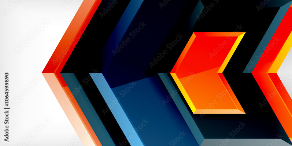 Technology dynamic arrow geometric background. Vector Illustration For Wallpaper, Banner, Background, Card, Book Illustration, landing page