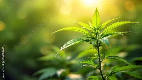 Cannabis Plant: Marijuana, Hemp, Plant, Close-up, Green Background